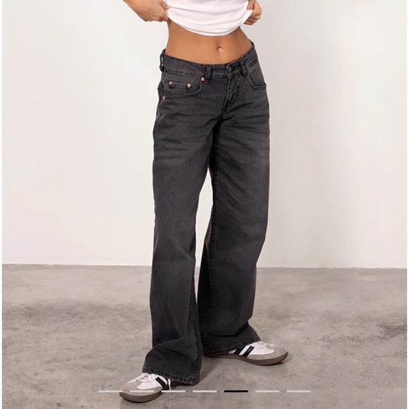 Motel Rocks Denim - Motel Rocks Vintage black low rise jeans